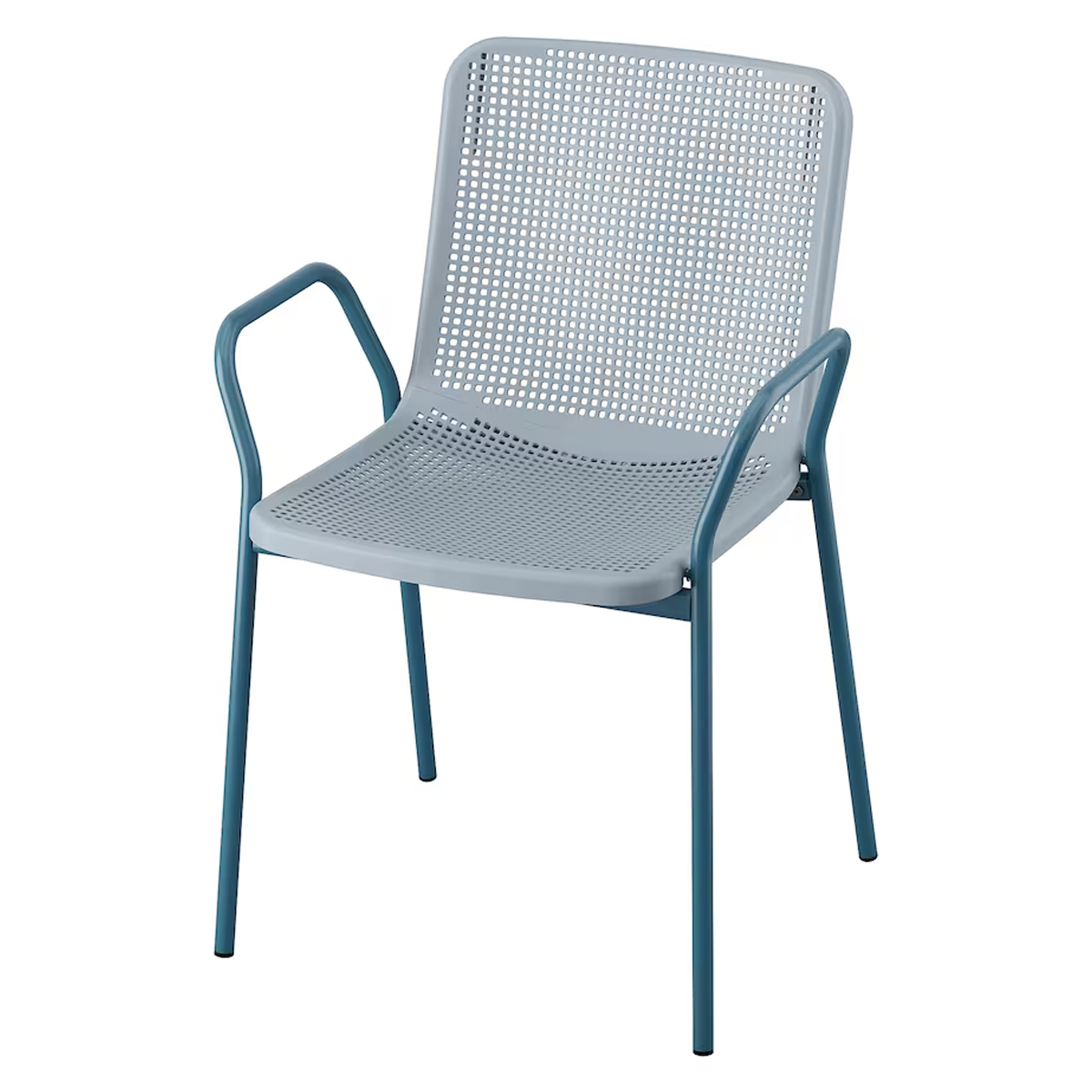 TORPARO 54x80cm stolica sa rukohvatima, svijetlosiva-plava