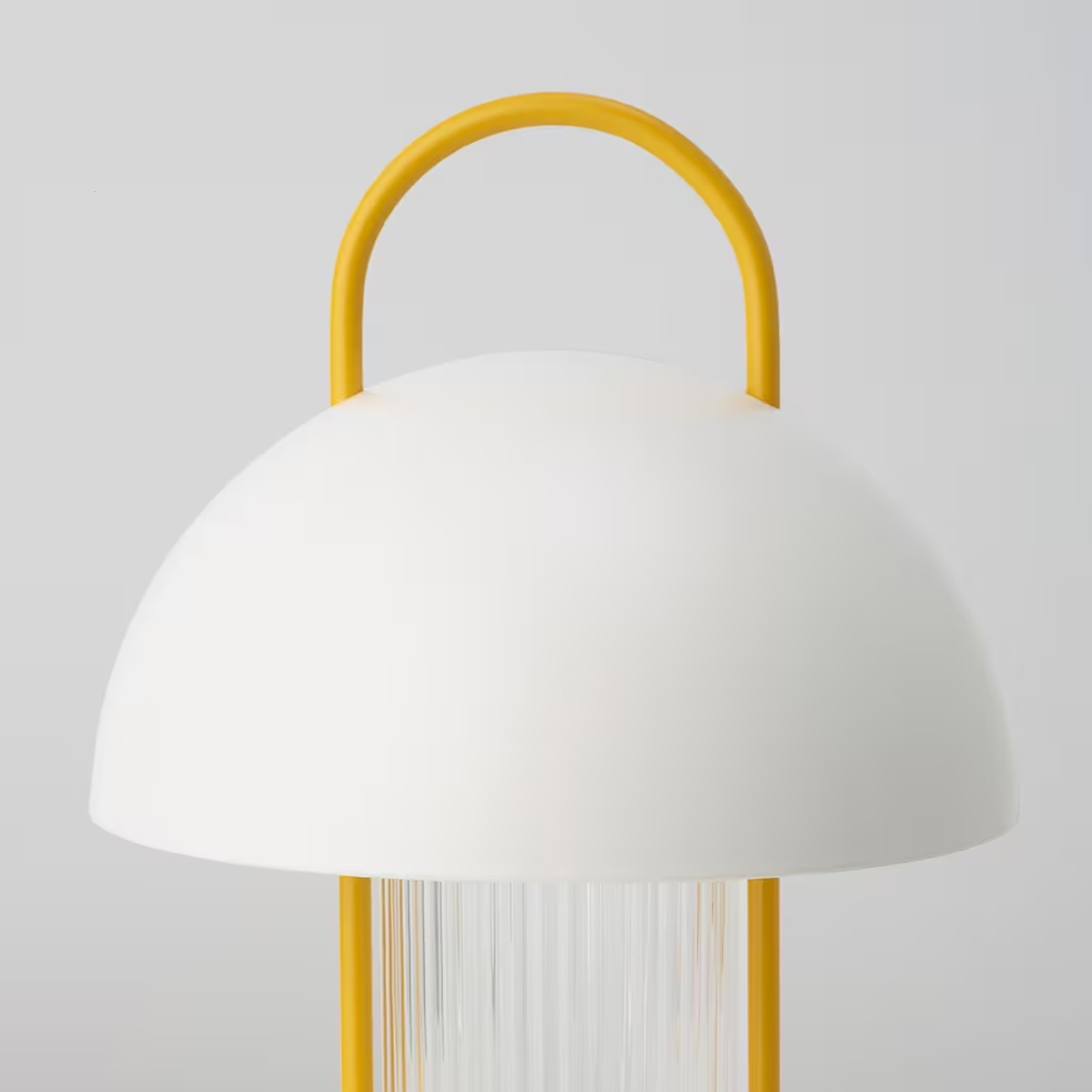 SOMMARLANKE 33cm LED dekorativna stona lampa na baterije, bijela/zuta
