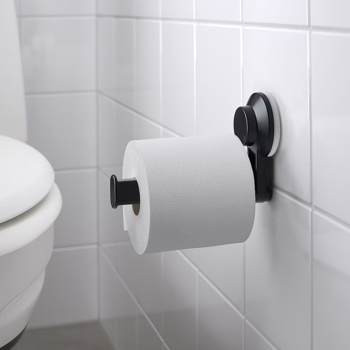 TISKEN vakuumski drzac toaletnog papira, crna