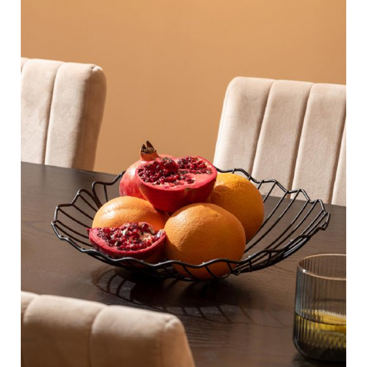 LEAF 28x7cm korpa za voce, Black