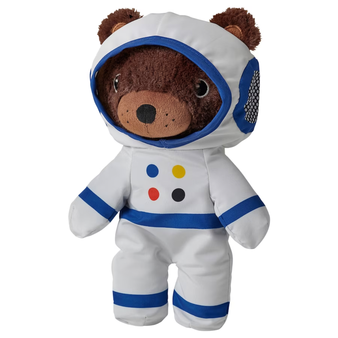 AFTONSPARV 28cm plisana igracka, medvjed astronaut