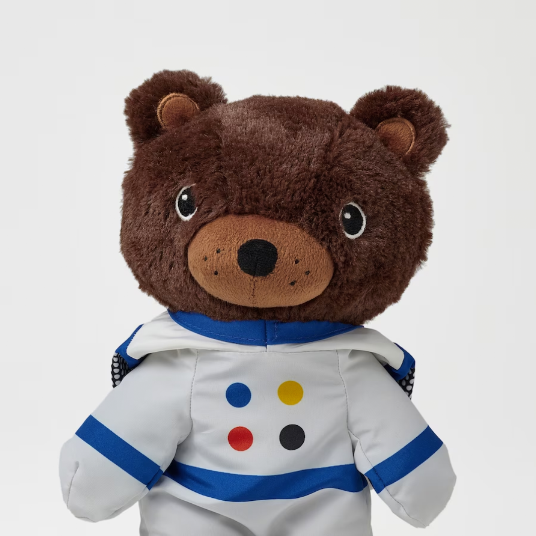 AFTONSPARV 28cm plisana igracka, medvjed astronaut