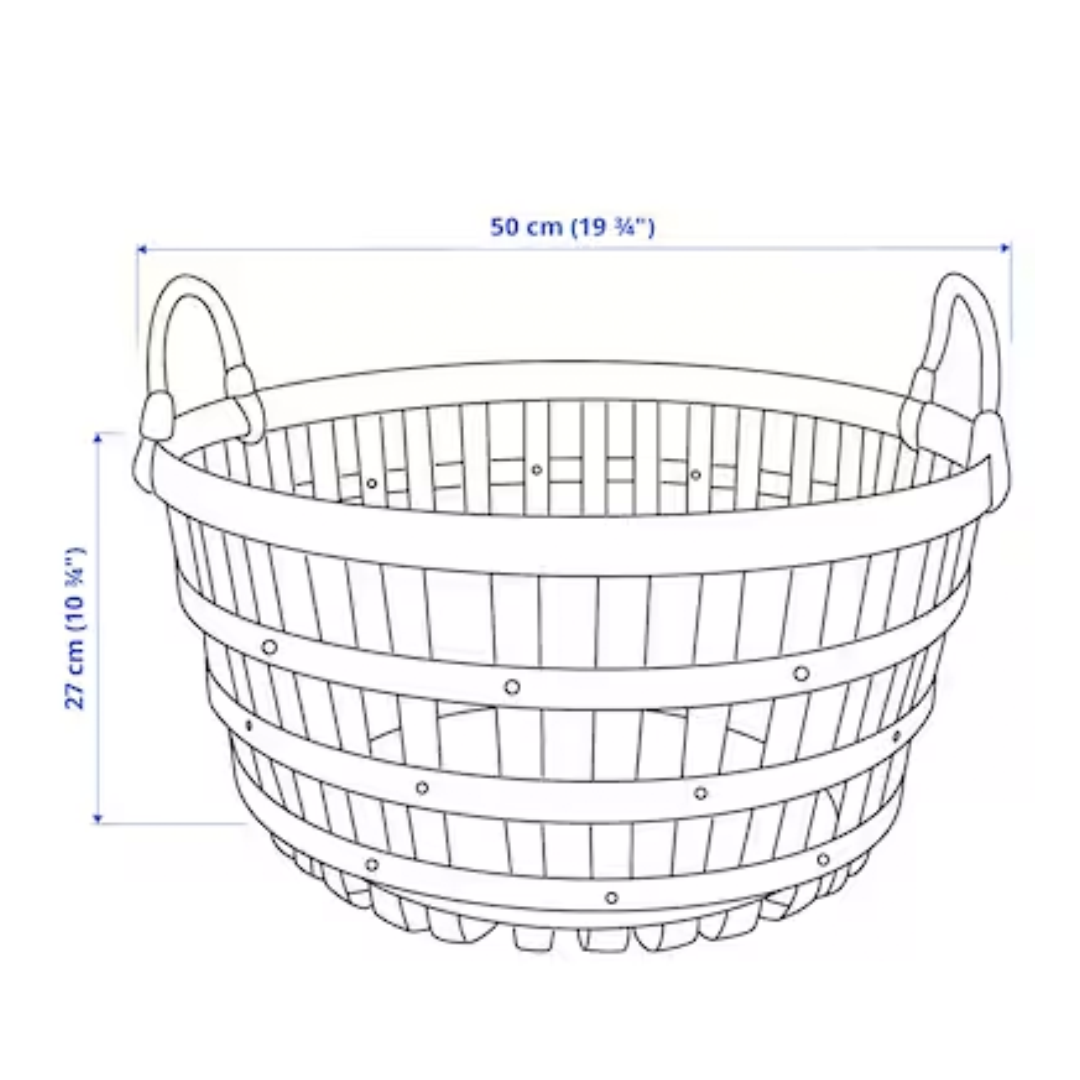 VAXTHUS 50x27cm korpa, topola