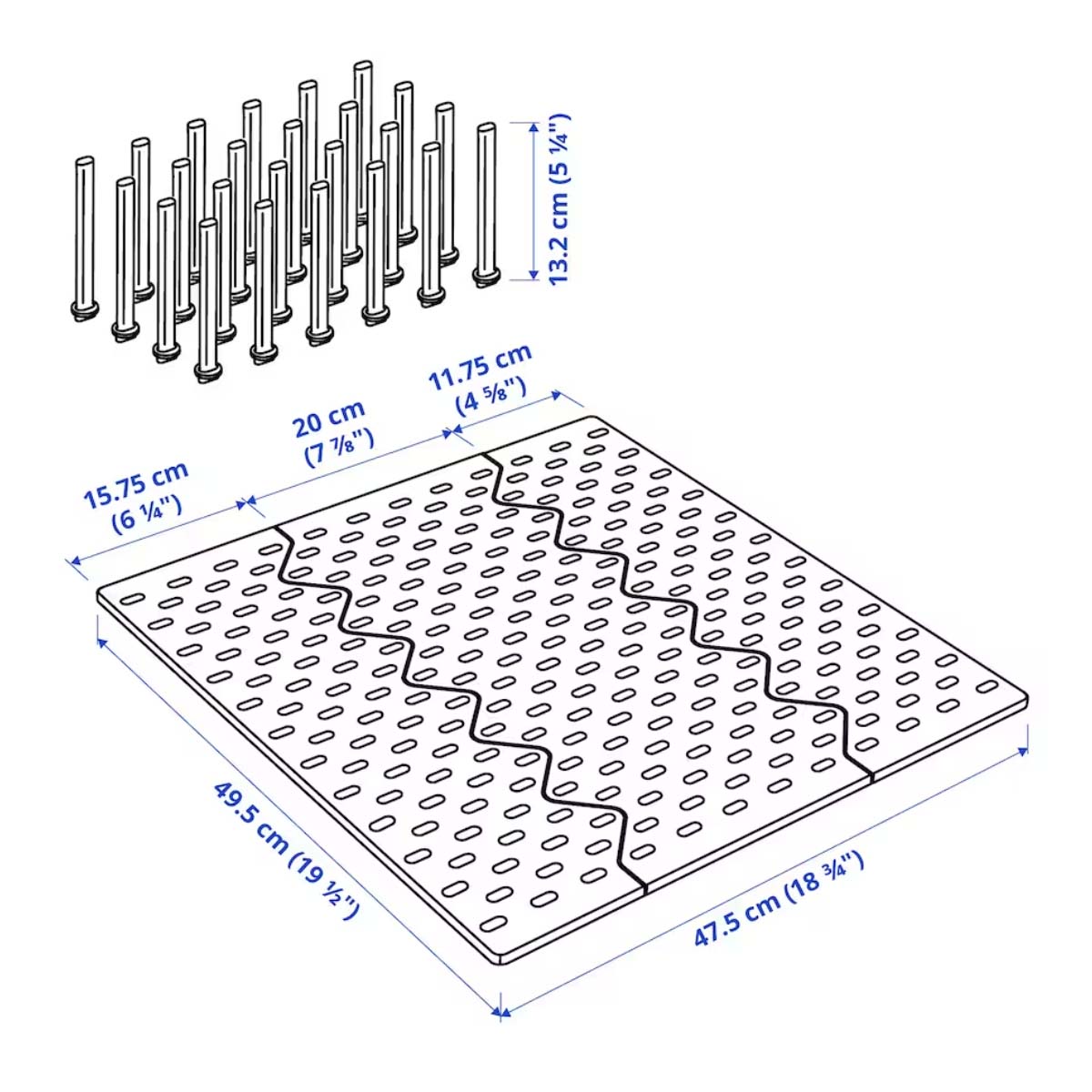 UPPDATERA 60cm perforirana ploca za fioku, boja antracita