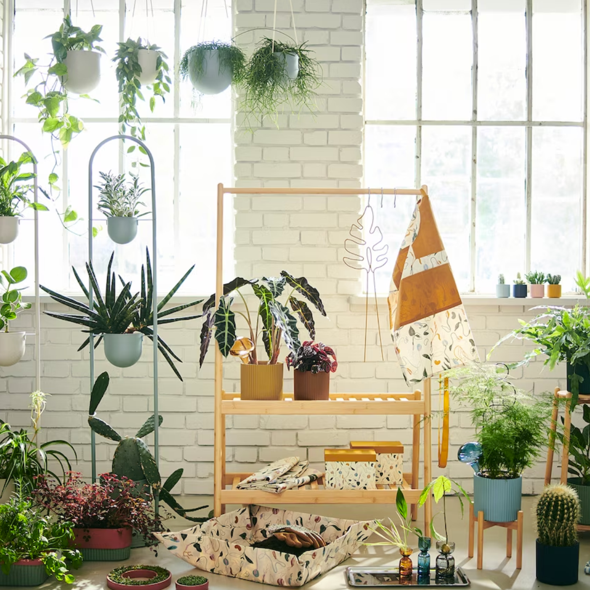 DAKSJUS 145x240cm stolnjak, pruge/plava