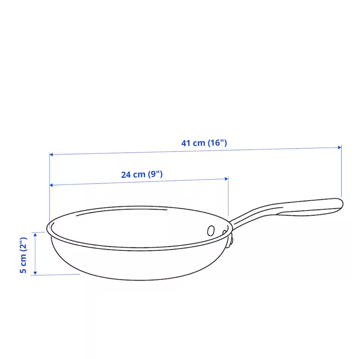 SENSUELL 24cm tiganj, nerdjajuci celik