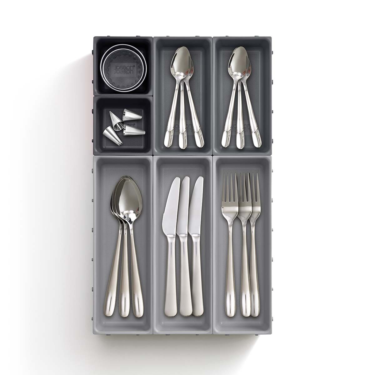 Blox™ 7-djelni set umetaka za pribor za jelo, Grey