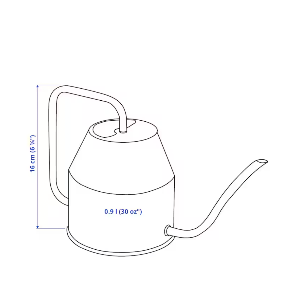 VATTENKRASSE 0.9l Kantica za zalivanje, boja slonovače/zlatna