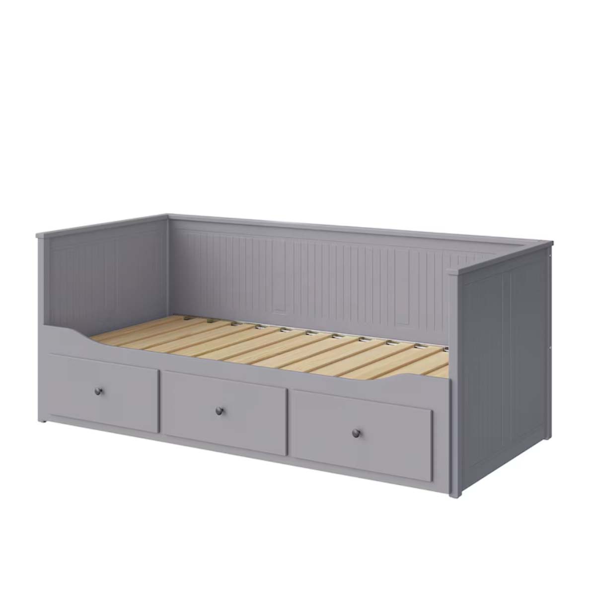 HEMNES 80x200cm Okvir dnevnog kreveta s 3 fioke, siva