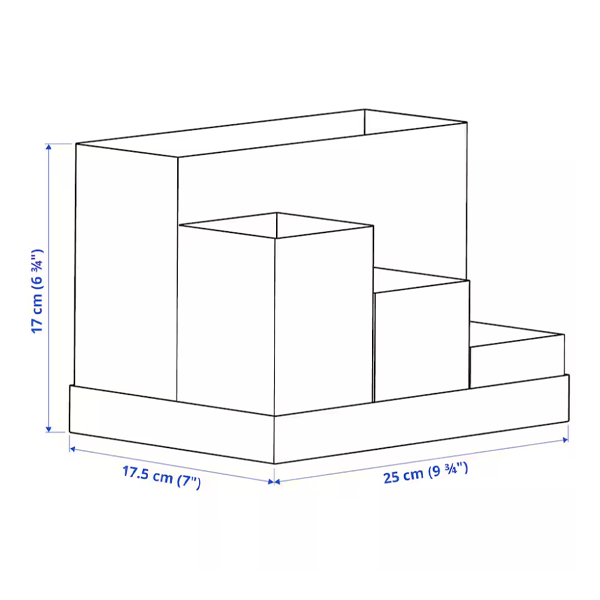 TJENA 18x17cm Organizator za radni sto, bijela