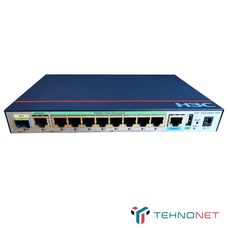 H3C WSG1808X-PWR 10-Port (9*1000BASE-T + 1*SFP Plus) Wireless Controller