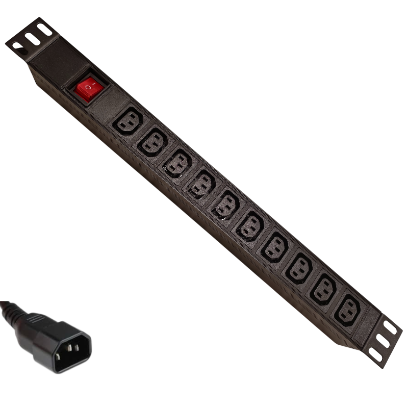 Rekabilna Napojna Letva 10 x IEC C13 IEC C14