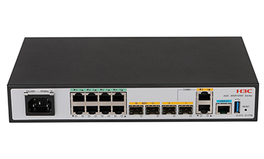H3C MSR1008 Router (2 x 10GE SFP+), (2 x GE Combo), (8 x GE RJ45)
