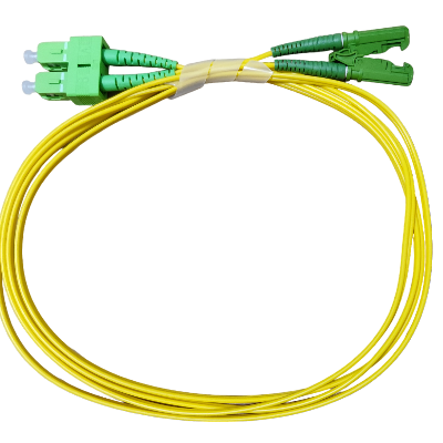 Fiber Patchcord, Singlemode Duplex E2000/APC - SC/APC G652.D - 2mm, 2m