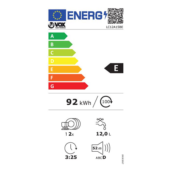 Mašina za pranje posuđa Vox LC12A15BE