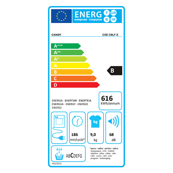 Mašina za sušenje veša Candy CSE C9LF-S 9kg