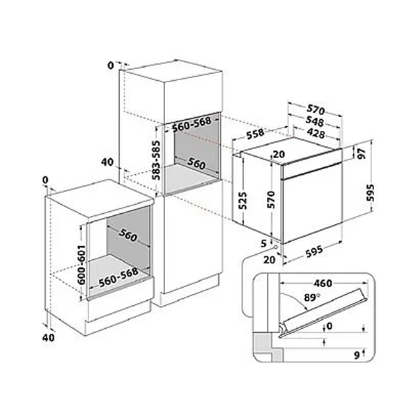 Ugradna rerna Indesit IO 235H B