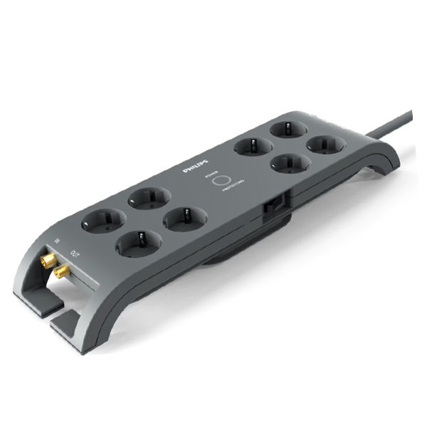 Produžni kabl Philips SPN5185A/58 sa prenaponskom zaštitom, 2m Produžni kabl Philips SPN5185A/58 sa prenaponskom zaštitom, 2m