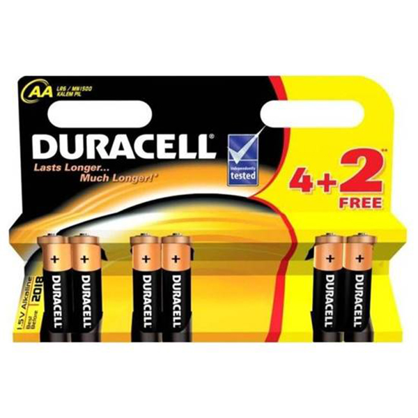 Baterije Duracell BSC AA 4+2kom GRATIS
