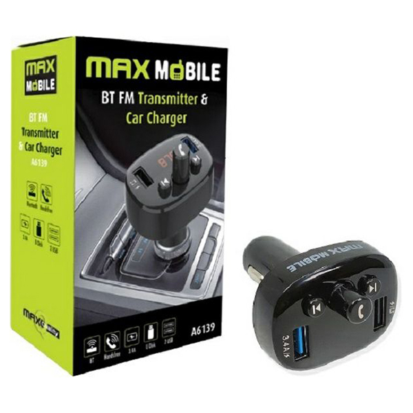 FM transmiter i auto punjač Maxmobile A6139 2X USB 3.4A