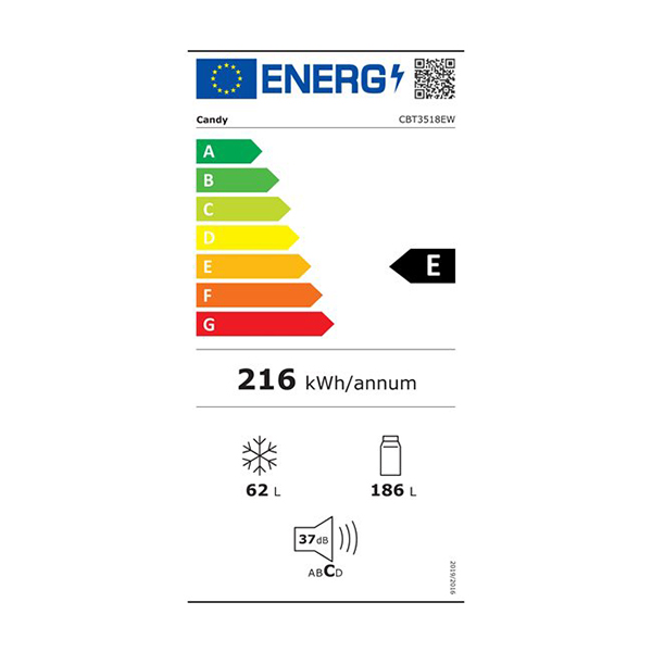 Ugradni kombinovani hladnjak Candy CBT3518EW (No Frost)