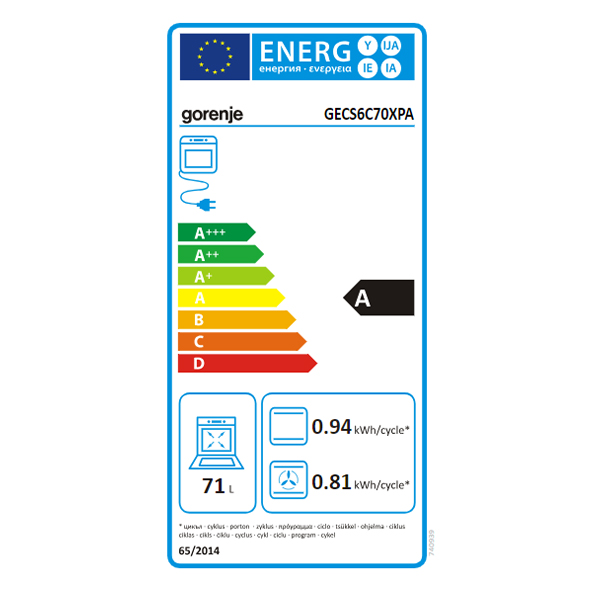 Električni šporet Gorenje GECS6C70XPA-740939/