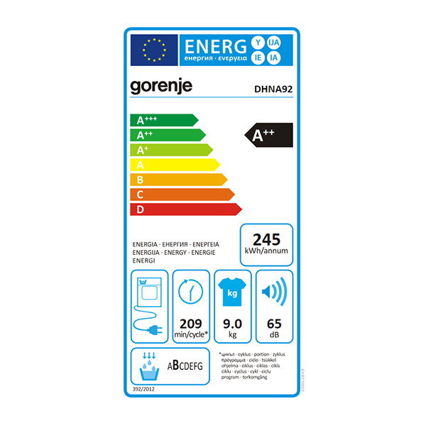 Mašina za sušenje veša Gorenje DHNA92-20012845 9kg/toplotna pumpa/