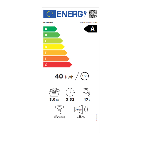 Veš mašina Gorenje WPNEI84A1SWIFI-743206 inverter 8kg/1400rpm/WiFi/