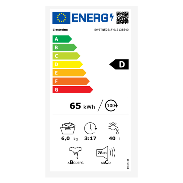 Veš mašina Electrolux EW6TN5261F Top punjenje 6kg/1200rpm