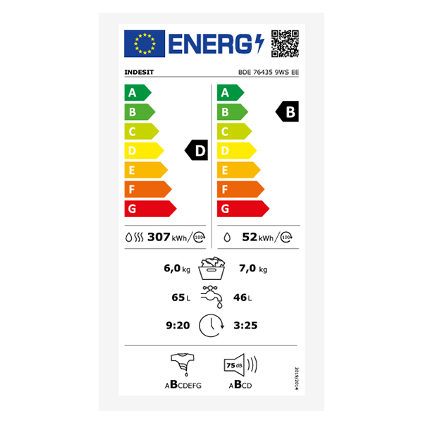 Mašina za pranje i sušenje veša Indesit BDE 76435 WSV EE 7kg/1400rpm/6kg sušenje