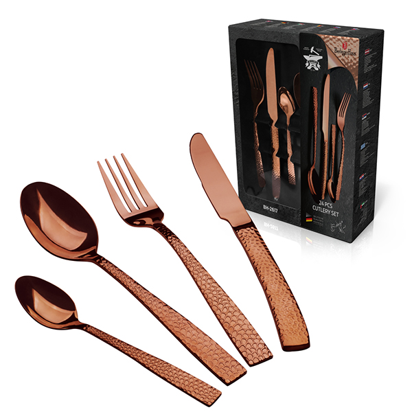 Set pribora za jelo Berlinger Haus BH-2617NA Mirror Rose Gold (24-djelni)