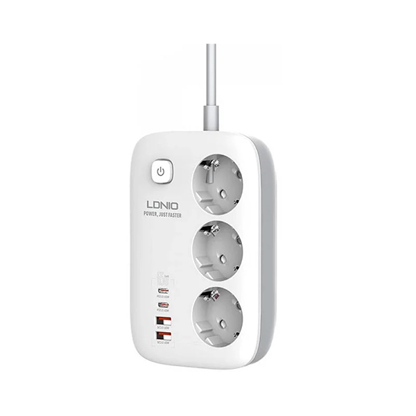 Produžni kabl LDNIO 3xšuko+3xUSB+2xTip C bijeli SEW3436