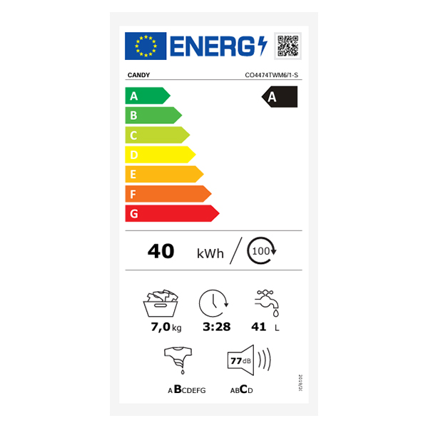 Veš mašina Candy CO4474TWM6/1-S inverter motor 7kg/1400rpm