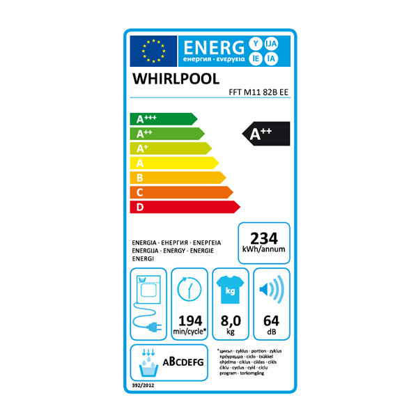 Mašina za sušenje veša Whirlpool FFT M11 82B EE 8kg/toplotna pumpa