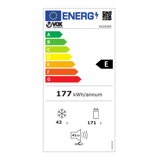 Kombinovani frižider Vox KG 2550E