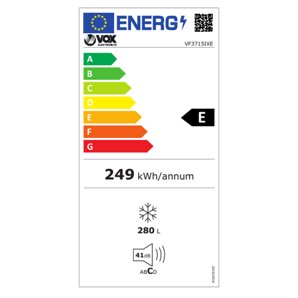 Zamrzivač Vox VF 3715 IXE No Frost (280L)