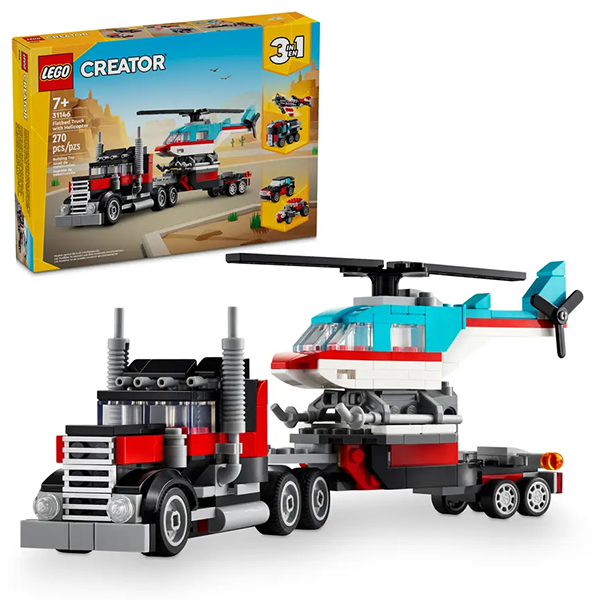 LEGO Creator 3u1 Flatbed Truck with Helicopter (31146)