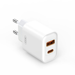 Punjač zidni XO CE12 PD QC3.0 20W 1x USB 1x USB-C white + USB-C - Lightning cable GSM172932