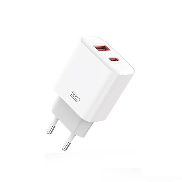 Punjač zidni XO CE12 PD QC3.0 20W 1x USB 1x USB-C white + USB-C - Lightning cable GSM172932