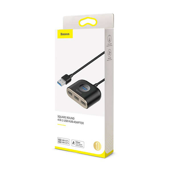 USB Hub Beasus Square USB 3.0 to 4xUSB black BRA010741