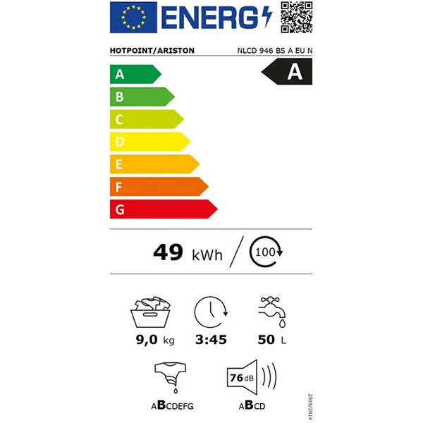 Veš mašina Hotpoint Ariston NLCD 946 BS A EU N 9kg/1400rpm