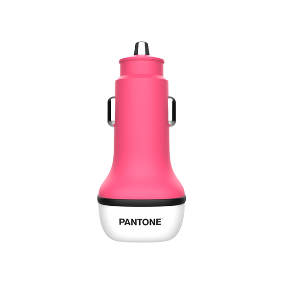 Punjač za auto Pantone 38W PT-PDDC05 Pink PD QC 1x USB, 1x USB-C GSM177139