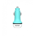 Punjač za auto Pantone 38W PT-PDDC05 Teal PD QC 1x USB, 1x USB-C GSM177140