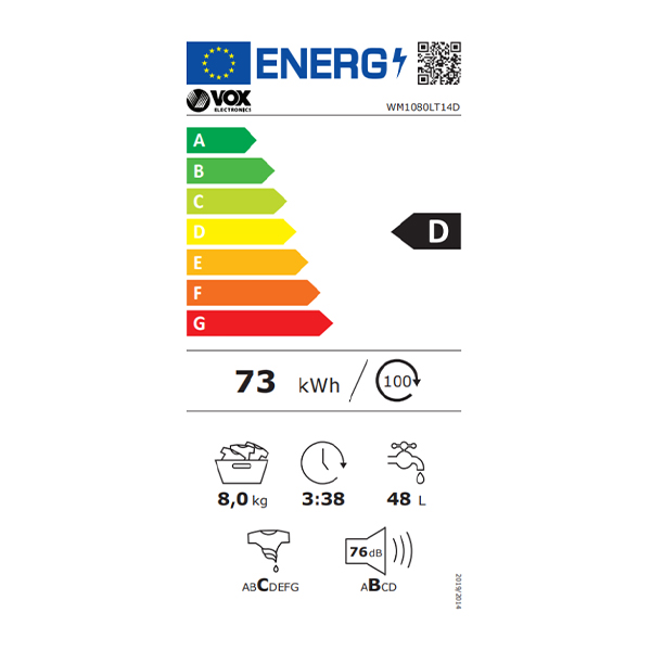 Veš mašina Vox WM1080-LT14D 8kg/1000rpm