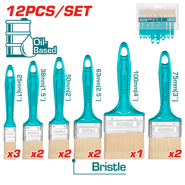 Set četki za farbanje Total THT84501201 (12-djelni)