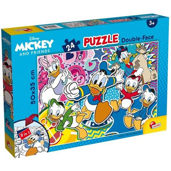 Puzzle 24 kom 2u1 složi i oboji - Mickey Mouse