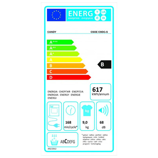 Mašina za sušenje veša Candy CSE C9DG-S 9kg