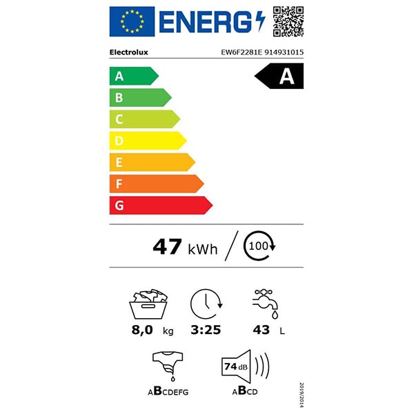 Veš mašina Electrolux EW6F2281E 8kg/1200rpm