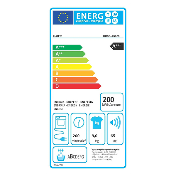 Mašina za sušenje veša Haier HD90-A3939E-S 9kg/toplotna pumpa