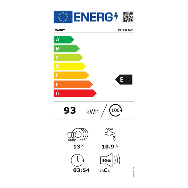 Ugradna mašina za pranje posuđa Candy CI 3E7L0W2
